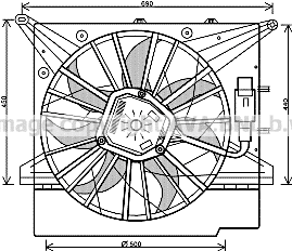 Fan, engine cooling (VO7510)