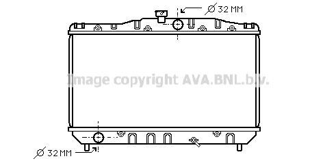 Radiator, engine cooling (TO2064)