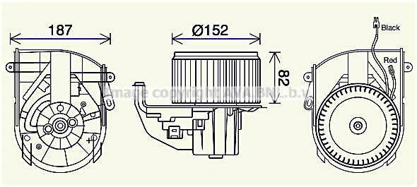 Electric Motor, interior blower (PE8414)