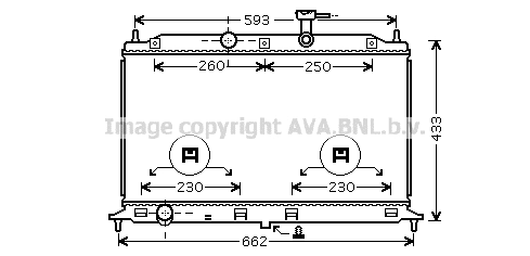 Radiator, engine cooling (KAA2077)