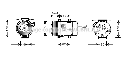 Compressor, air conditioning (VOK113)
