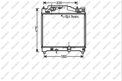 Radiator, engine cooling (TY050R002)
