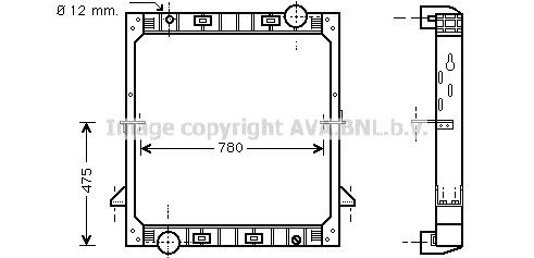 Radiator, engine cooling (IV2040)