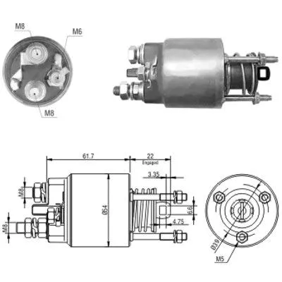 Solenoid Switch, starter (46152)
