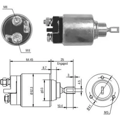 Solenoid Switch, starter (46006)