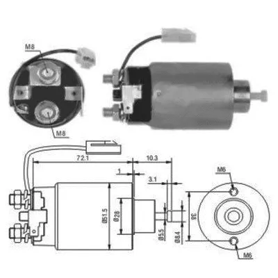 Solenoid Switch, starter (46114)