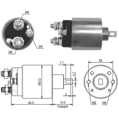 Solenoid Switch, starter (46166)