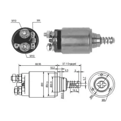 Solenoid Switch, starter (46191)