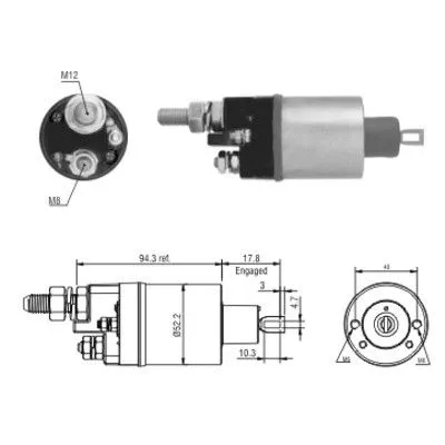 Solenoid Switch, starter (46187)