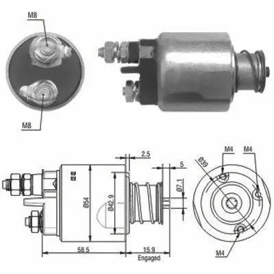 Solenoid Switch, starter (46020)