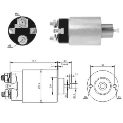 Solenoid Switch, starter (46167)