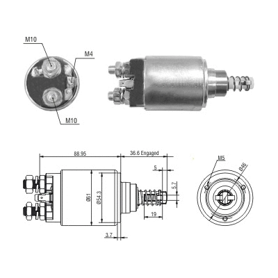 Solenoid Switch, starter (46312)