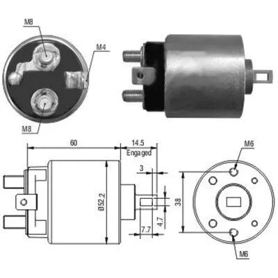 Solenoid Switch, starter (46092)