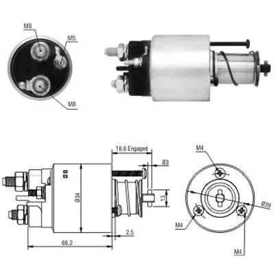 Solenoid Switch, starter (46054)