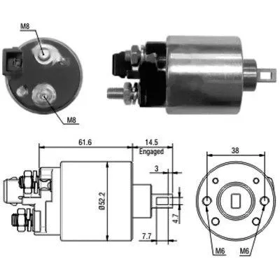 Solenoid Switch, starter (46123)