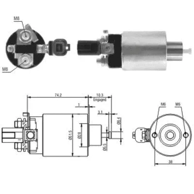 Solenoid Switch, starter (46161)