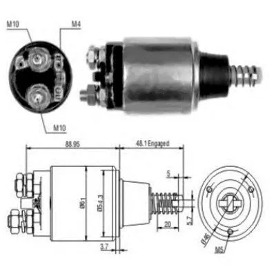 Solenoid Switch, starter (46193)