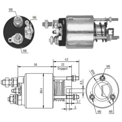 Solenoid Switch, starter (46078)