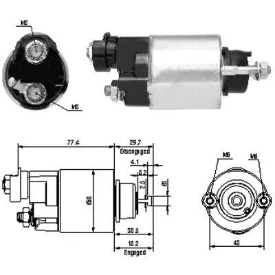 Solenoid Switch, starter (46173)