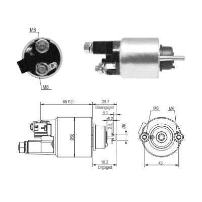 Solenoid Switch, starter (46298)