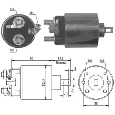 Solenoid Switch, starter (46056)