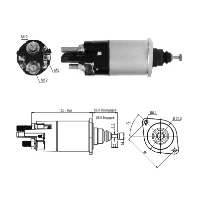 Solenoid Switch, starter (46255)