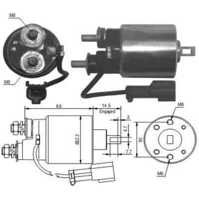 Solenoid Switch, starter (46175)
