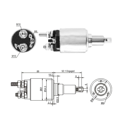Solenoid Switch, starter (46302)