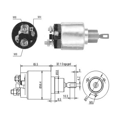 Solenoid Switch, starter (46244)