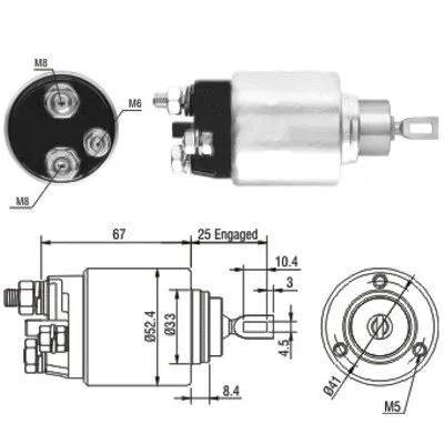 Solenoid Switch, starter (46151)