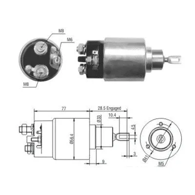 Solenoid Switch, starter (46028)