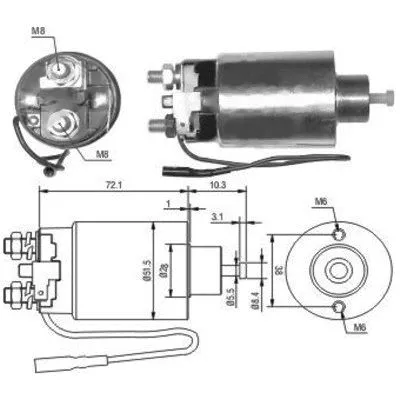 Solenoid Switch, starter (46127)