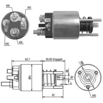Solenoid Switch, starter (46128)
