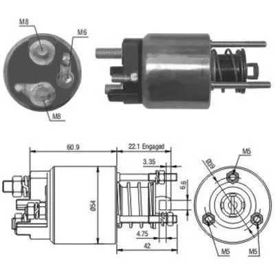 Solenoid Switch, starter (46076)