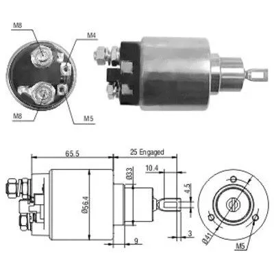 Solenoid Switch, starter (46107)