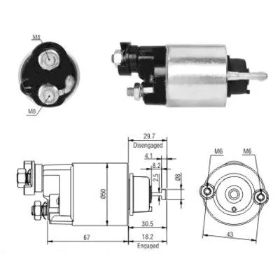 Solenoid Switch, starter (46149)