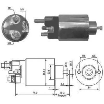 Solenoid Switch, starter (46029)