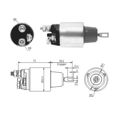 Solenoid Switch, starter (46286)