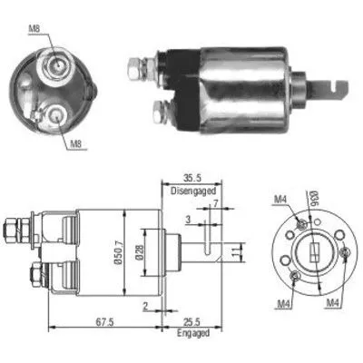 Solenoid Switch, starter (46112)