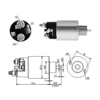 Solenoid Switch, starter (46263)