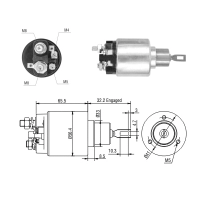 Solenoid Switch, starter (46258)