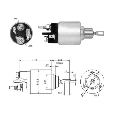 Solenoid Switch, starter (46197)