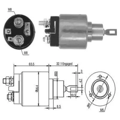 Solenoid Switch, starter (46002)