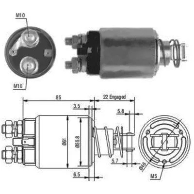 Solenoid Switch, starter (46119)