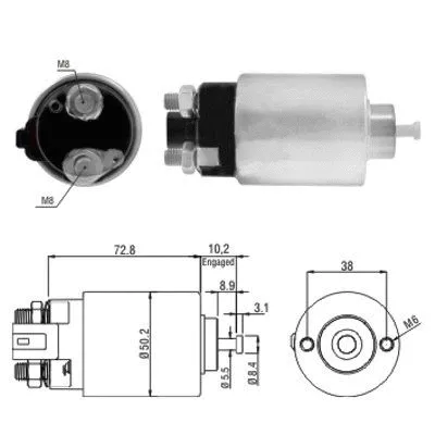 Solenoid Switch, starter (46156)