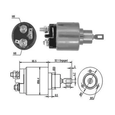 Solenoid Switch, starter (46030)