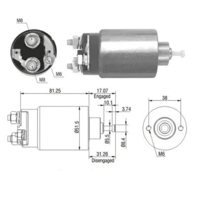 Solenoid Switch, starter (46082)
