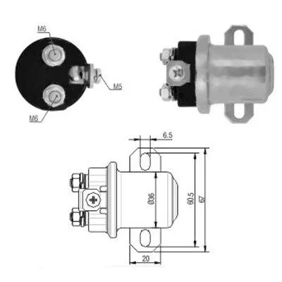 Solenoid Switch, starter (46184)
