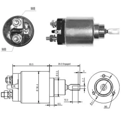Solenoid Switch, starter (46032)