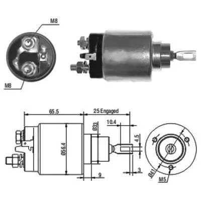 Solenoid Switch, starter (46074)